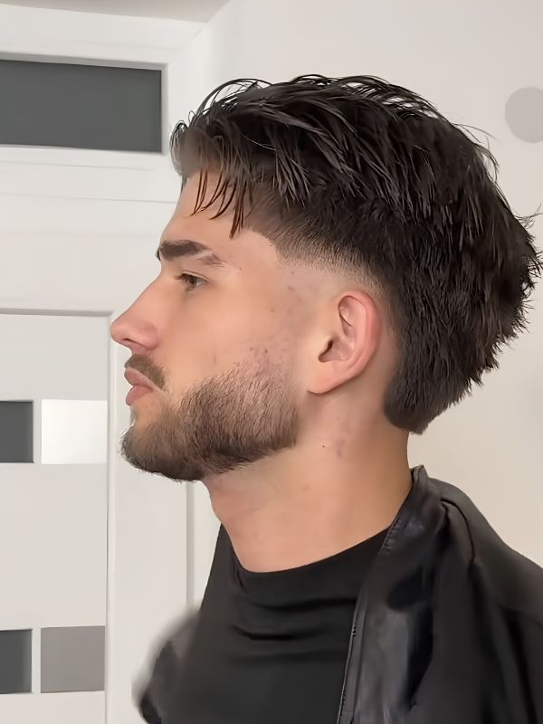 Modern Pompadour Wavy Burst Fade