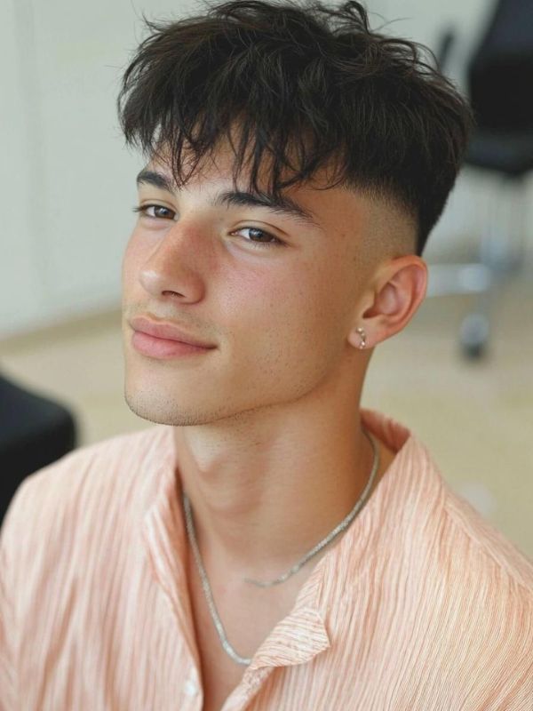 Modern Textured Fringe with Burst Fade