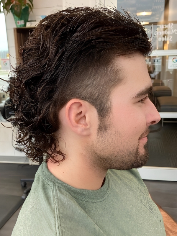 Permed Modern Mullet Fade