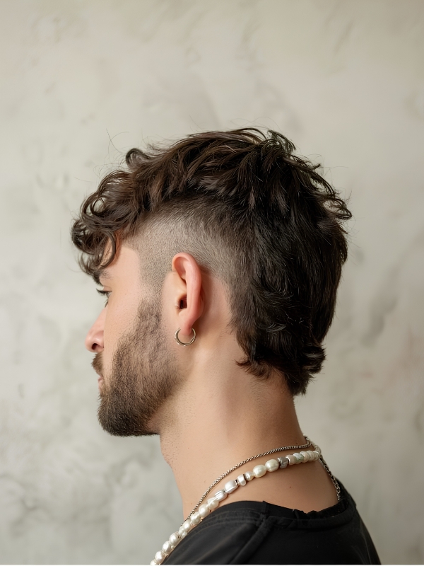Short Curly Mullet