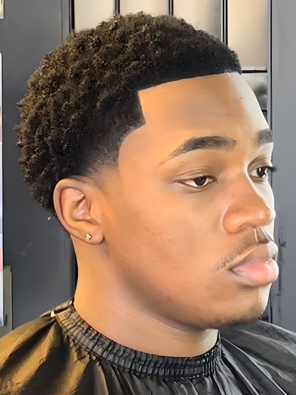 Short Low Taper Fade Afro
