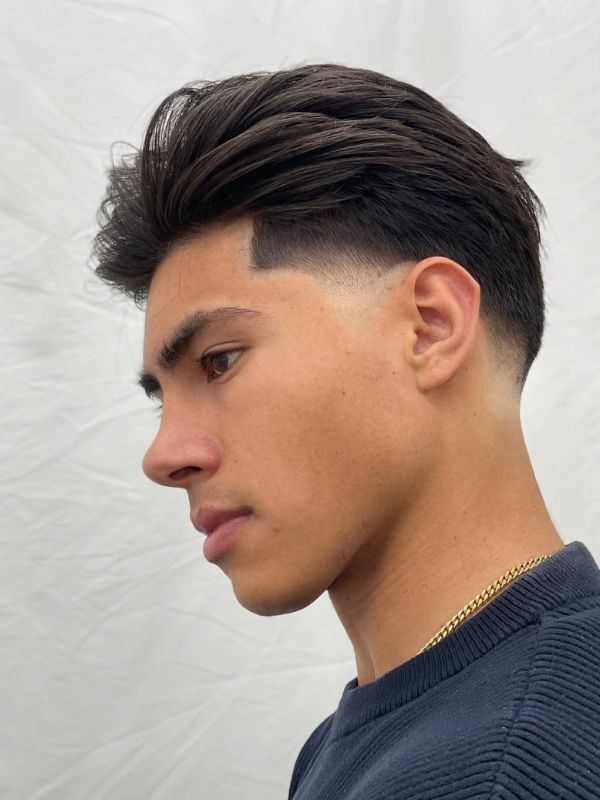 Side Part Burst Fade Undercut