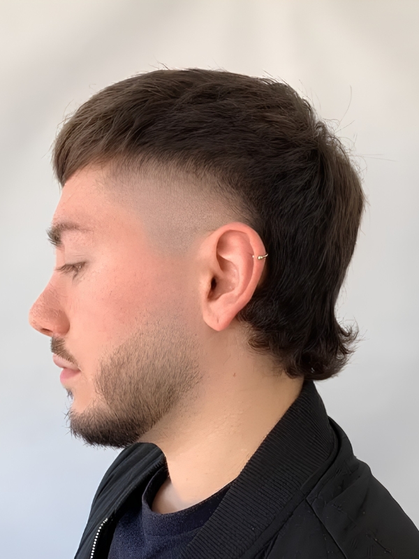 Skin Fade Center Mullet