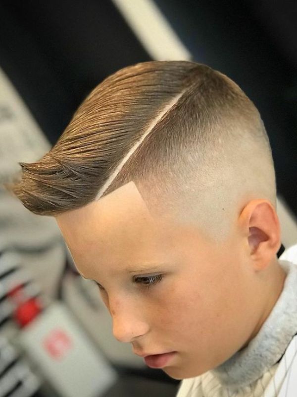 Straight Hair Burst Fade