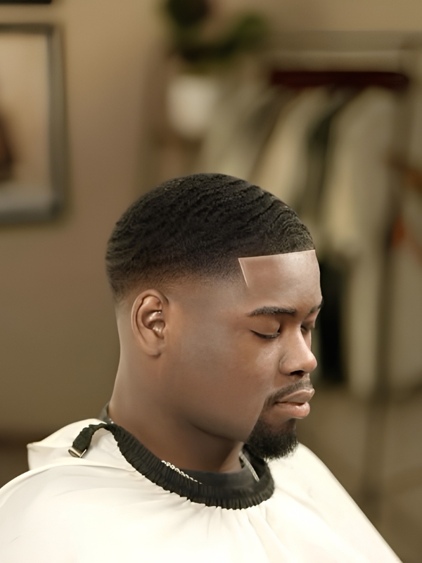 Taper Fade Afro with Waves