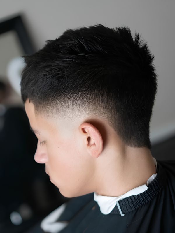 Textured Crop Burst Fade