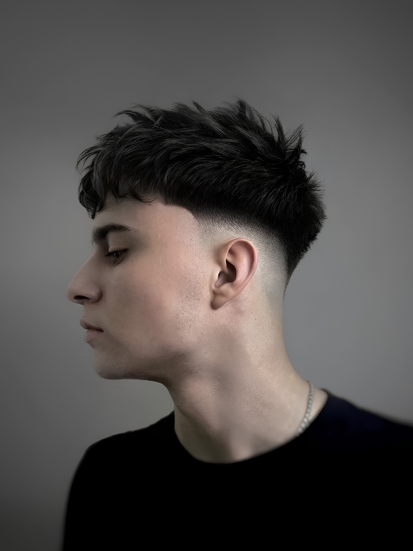 Textured Low Taper Fade Fringe