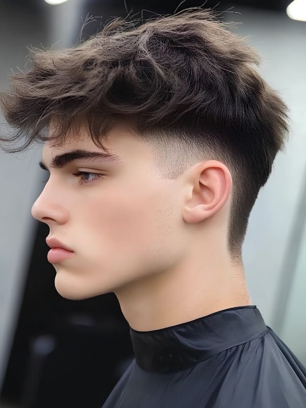Textured Low Taper Fade Mullet
