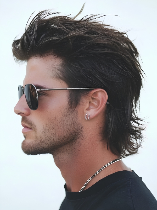 Textured Modern Mullet Fade