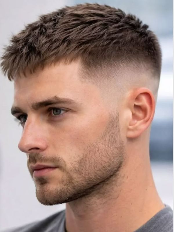 Textured crop low fade