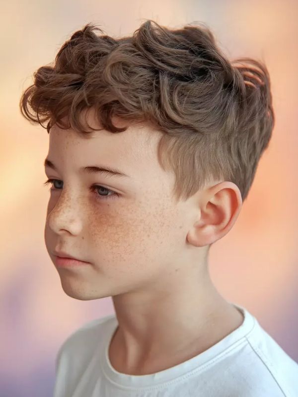 Wavy Hair Burst Fade