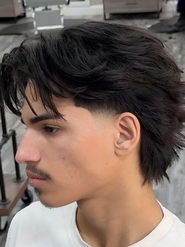 Wolf Cut Low Taper Fade Mullet