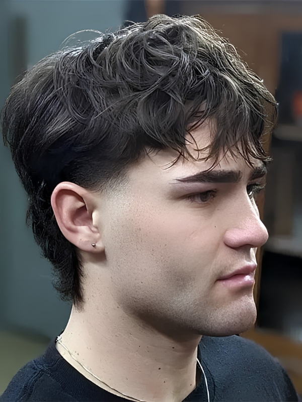 Wolf-Cut Modern Mullet Fade