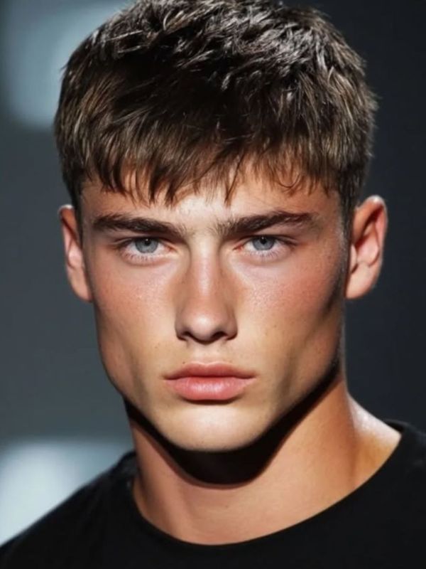 Caesar Cut Triangle Face (Modern Version)