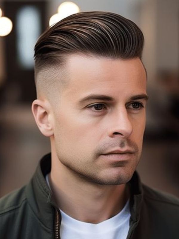 High Fade Straight Hair