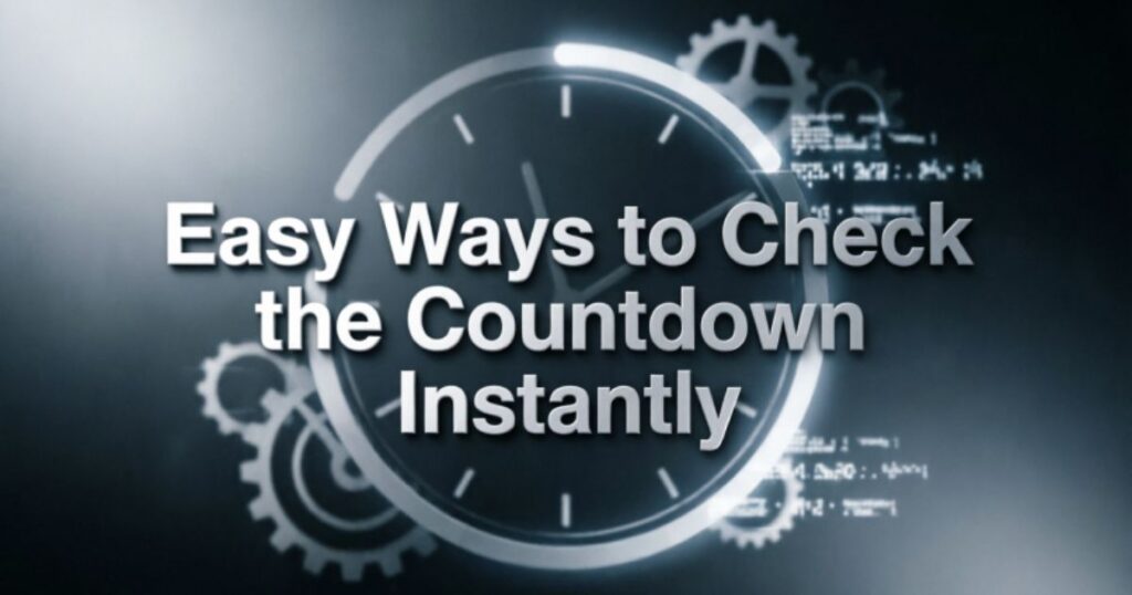 Easy Ways to Check the Countdown Instantly