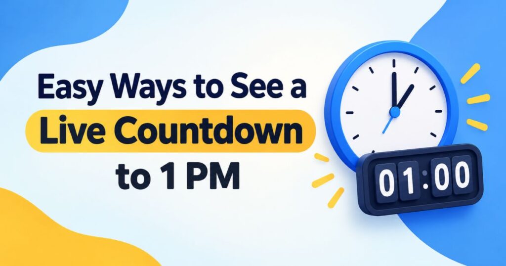 Easy Ways to See a Live Countdown to 1 PM