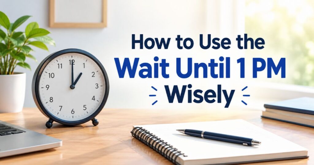 How to Use the Wait Until 1 PM Wisely