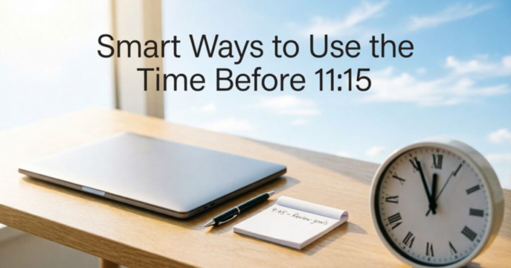 Smart Ways to Use the Time Before 1115