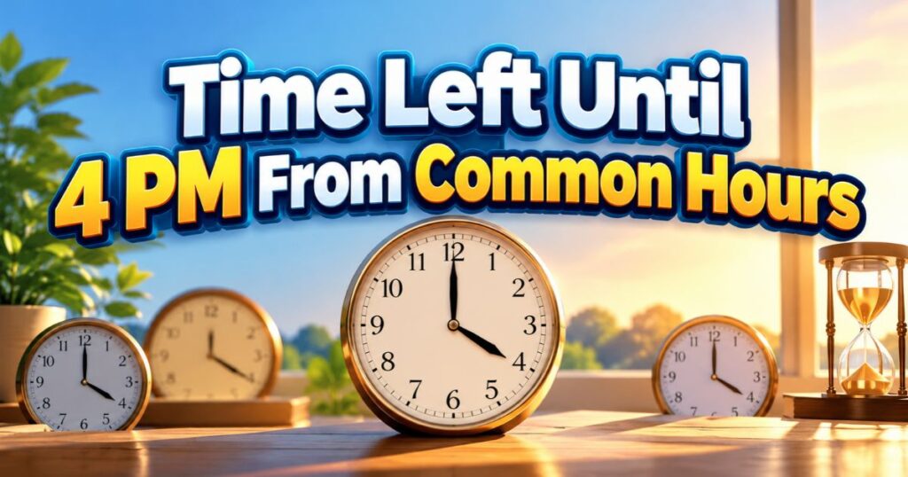 Time Left Until 4 PM From Common Hours