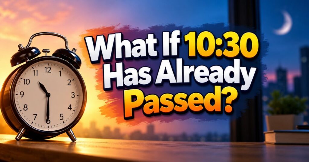 What If 10_30 Has Already Passed_